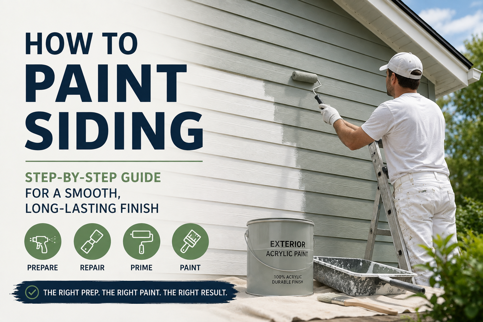 How to paint siding with proper preparation, priming, and exterior paint application.