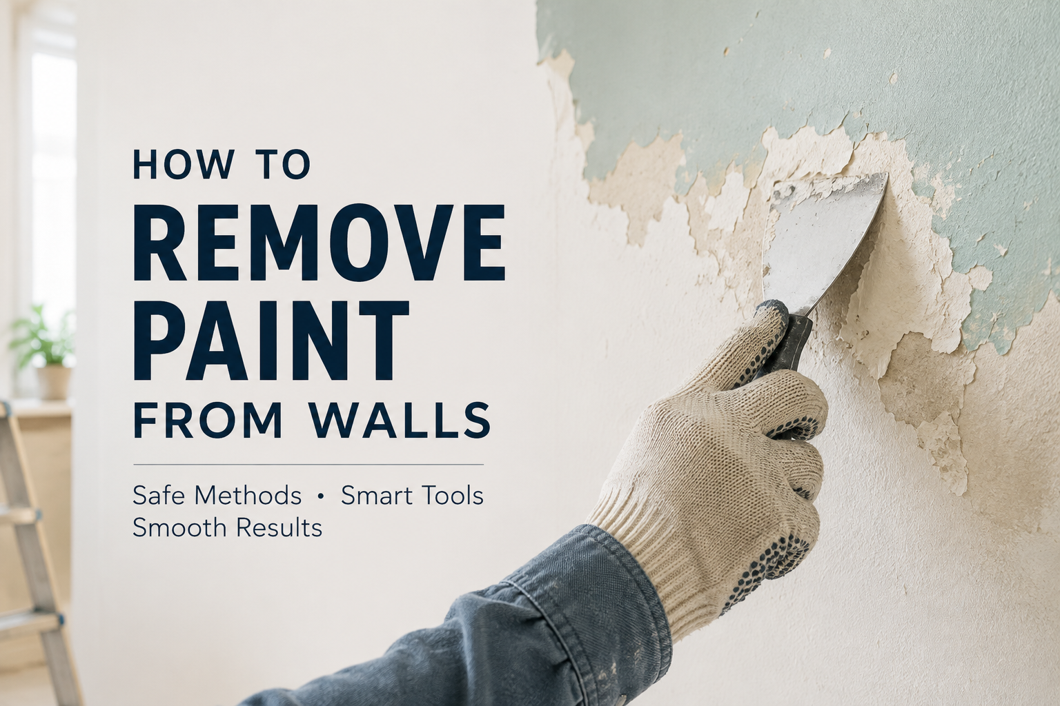 How to remove paint from walls safely using a paint scraper.
